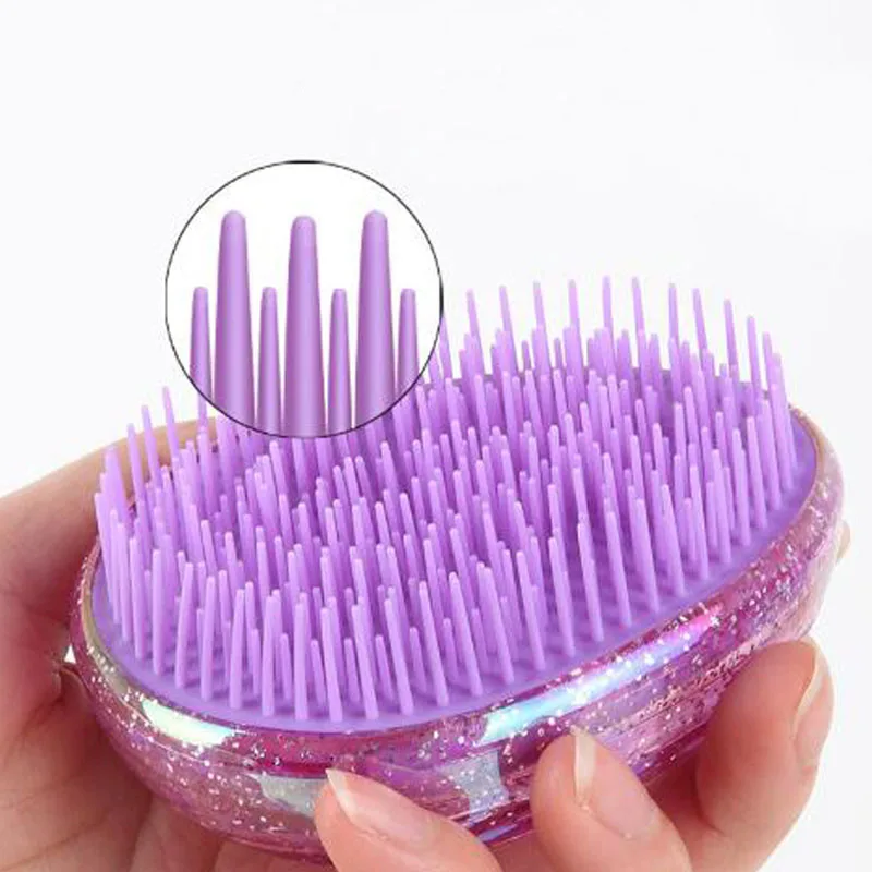 Hair Comb Magic Demelant Brush Scalp Massager Bead Washing Brush Creative Heart-shaped Anti-Static Styling Tool for Women Men