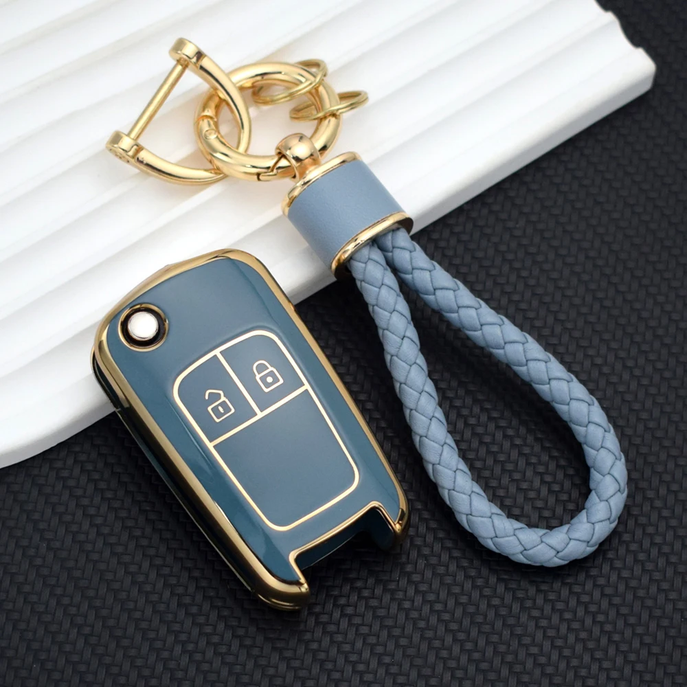 For Opel/Vauxhall Astra J Corsa D E Zafira Mokka Holden For Chevrolet Cruze Malibu TPU Car Smart Key Shell Cover Fob Holder