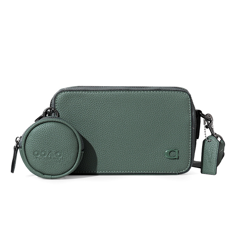 The latest 20cm camera bag for men, charger single shoulder crossbody bag, 2-in-1 mobile phone bag, fashionable men's small square bag