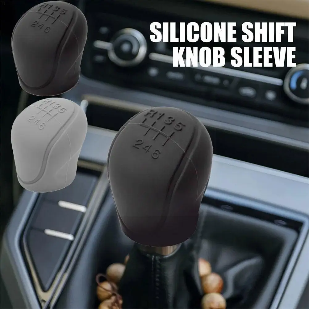 Car Manual Gear Shift Knob Non-Slip Cover Gear Shift Protective Accessories Handle Silicone Covers Interior Anti-slip Grip H3O7