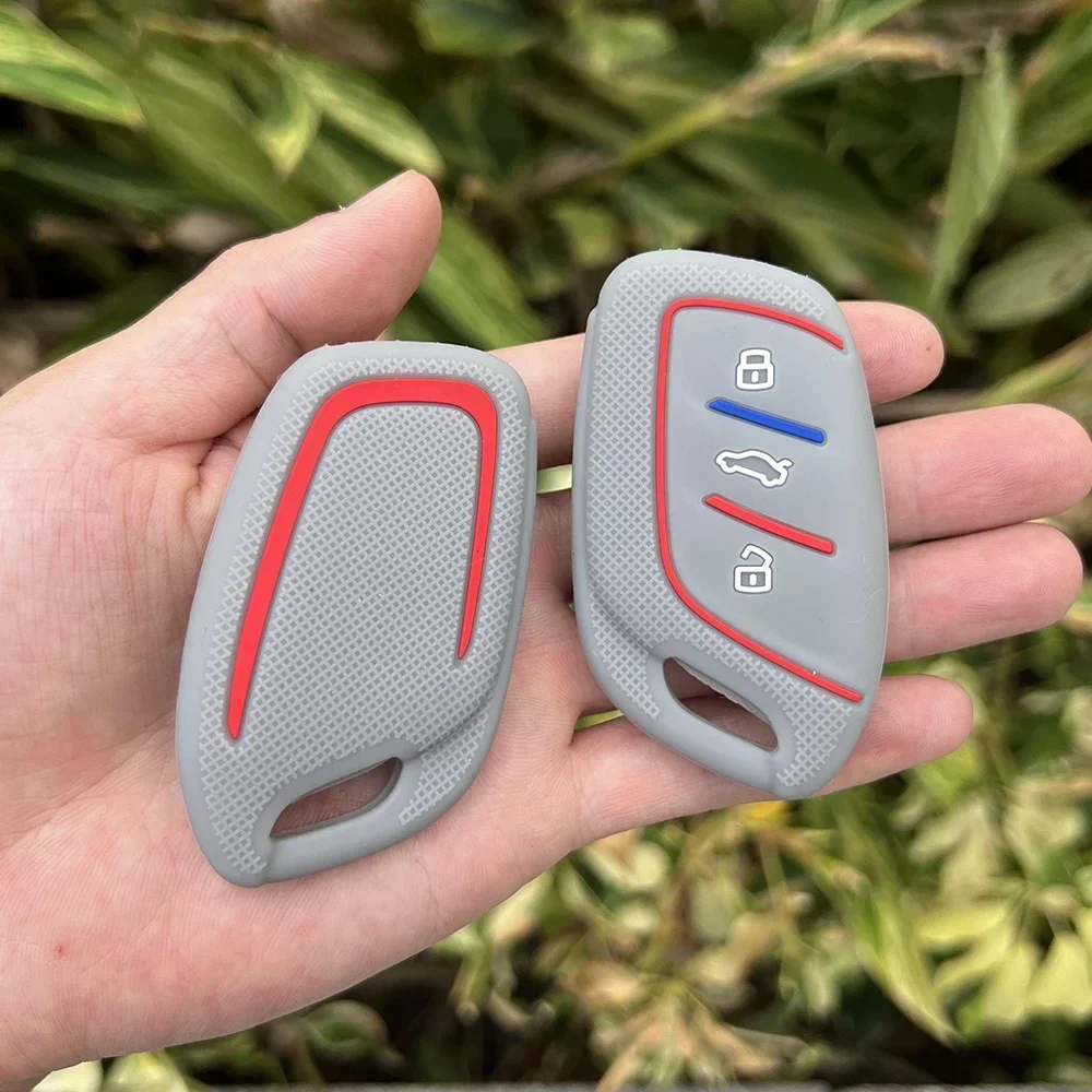 For MG 4 2023 Mg4 Ev MG HS GT ZS EV ZX MG5 MG6 3 Buttons Silicone Fob Key Cover Case Keychain for Roewe RX3 RX5 RX8 ERX5 I6 I5