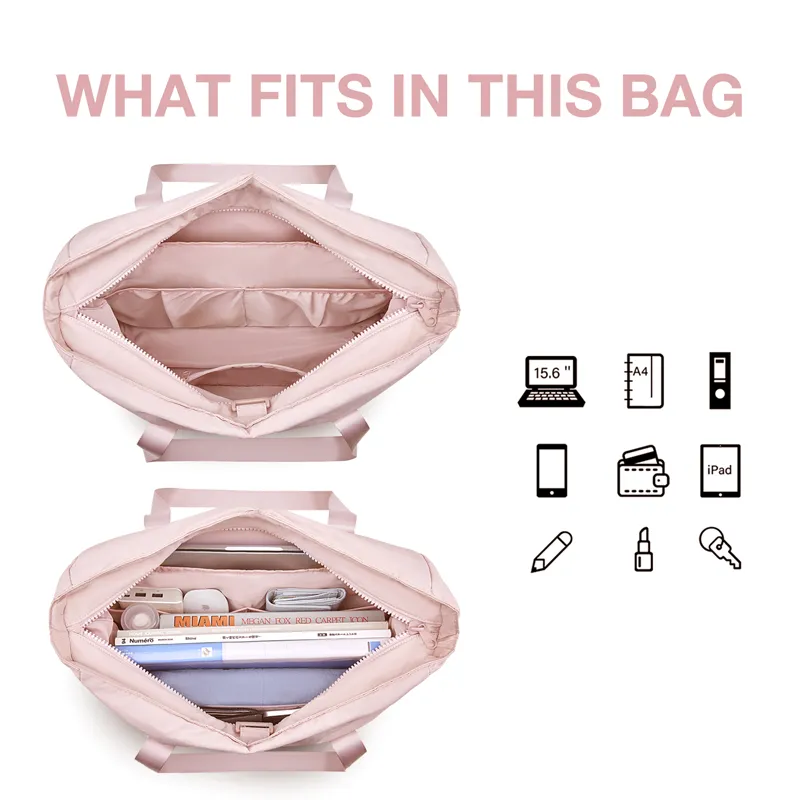 BAGSMART Tote Bag Women Yoga Bag Large Shoulder Sports Bags Top Handle Handbag with Yoga Mat Buckle for Gym Work School