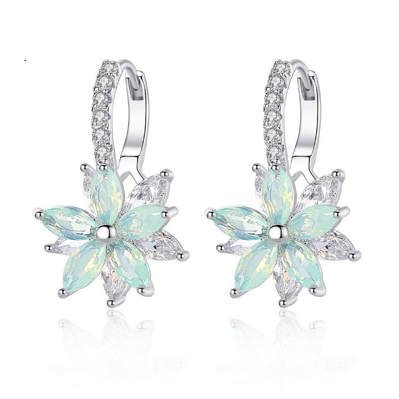 Marquise Cut Zircon Crystal Drop Earrings: Sterg Sier, Jewelry for Women's Party and Wedding