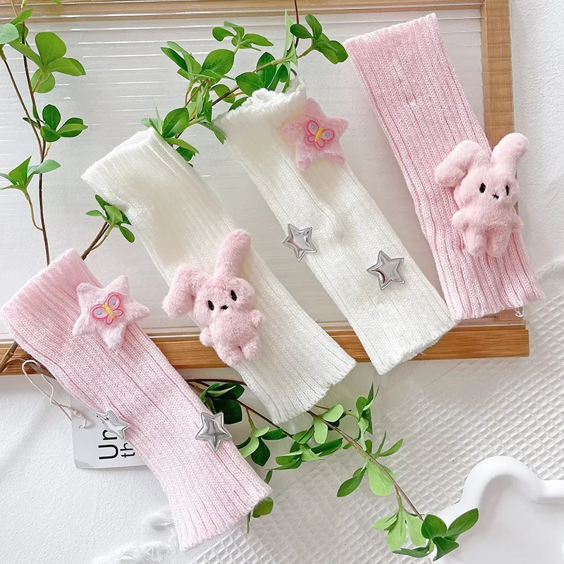 cm Children Aldult Korean Lolita Leg Warmers Kids Cute Knitted Warm Foot Cover for Girls Elastic Tube Socks Y K Gloves 5
