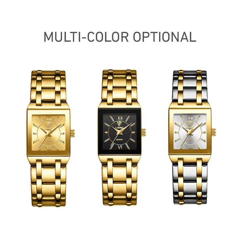 New Mens Watch Luxury Steel Bracelet Gold Quartz movement Waterproof Golden Wristwatches For Woman Watch relogio masculino Clock