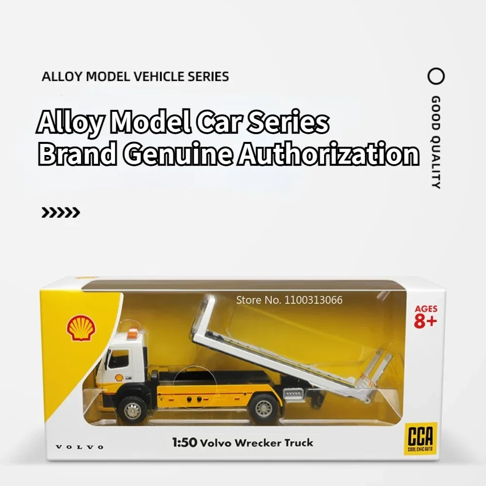 VOLVO Oil Tanker Truck Trailer Alloy Car Model Shell Theme Series Engineering Vehicles Sound Light Model Truck for Boy Toy