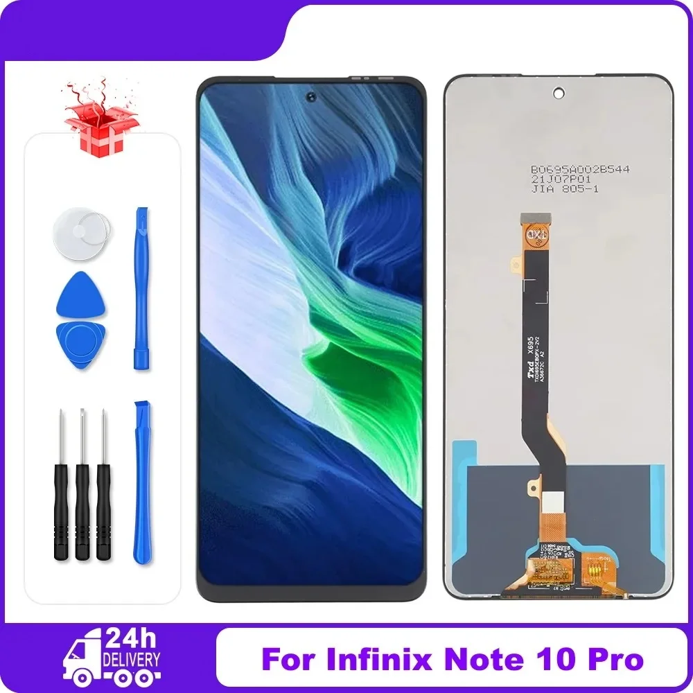 6.95'' Original For Infinix Note 10 Pro X695 LCD Display Touch Screen Digitizer Assembly For Infinix Note 10 Pro NFC X695C