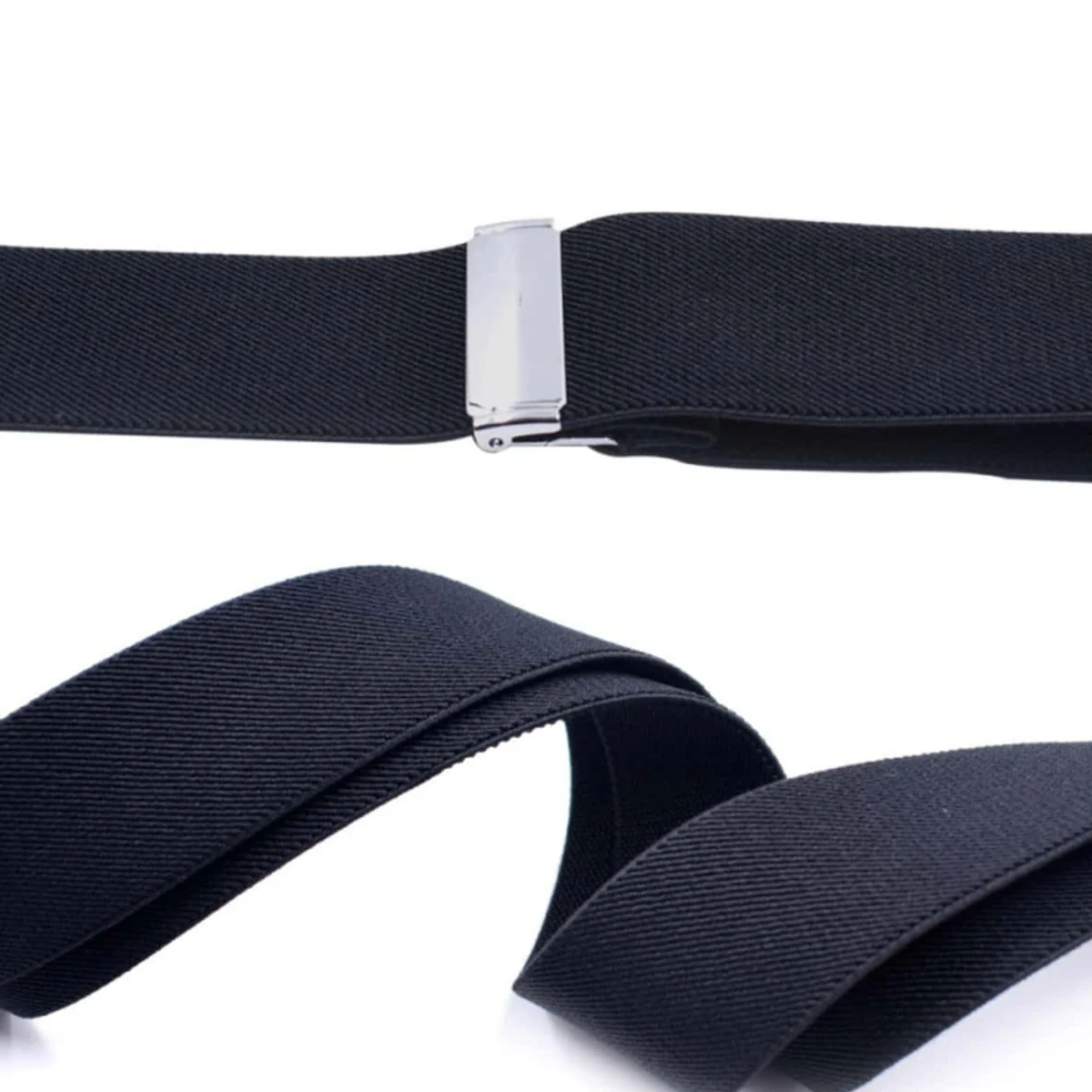 Hip-Clip Suspenders for Men Heavy Duty Big Tall 3.5cm 2 Clips Adjustable Elastic Trouser Braces Strap Belt Gifts for Dad Husband
