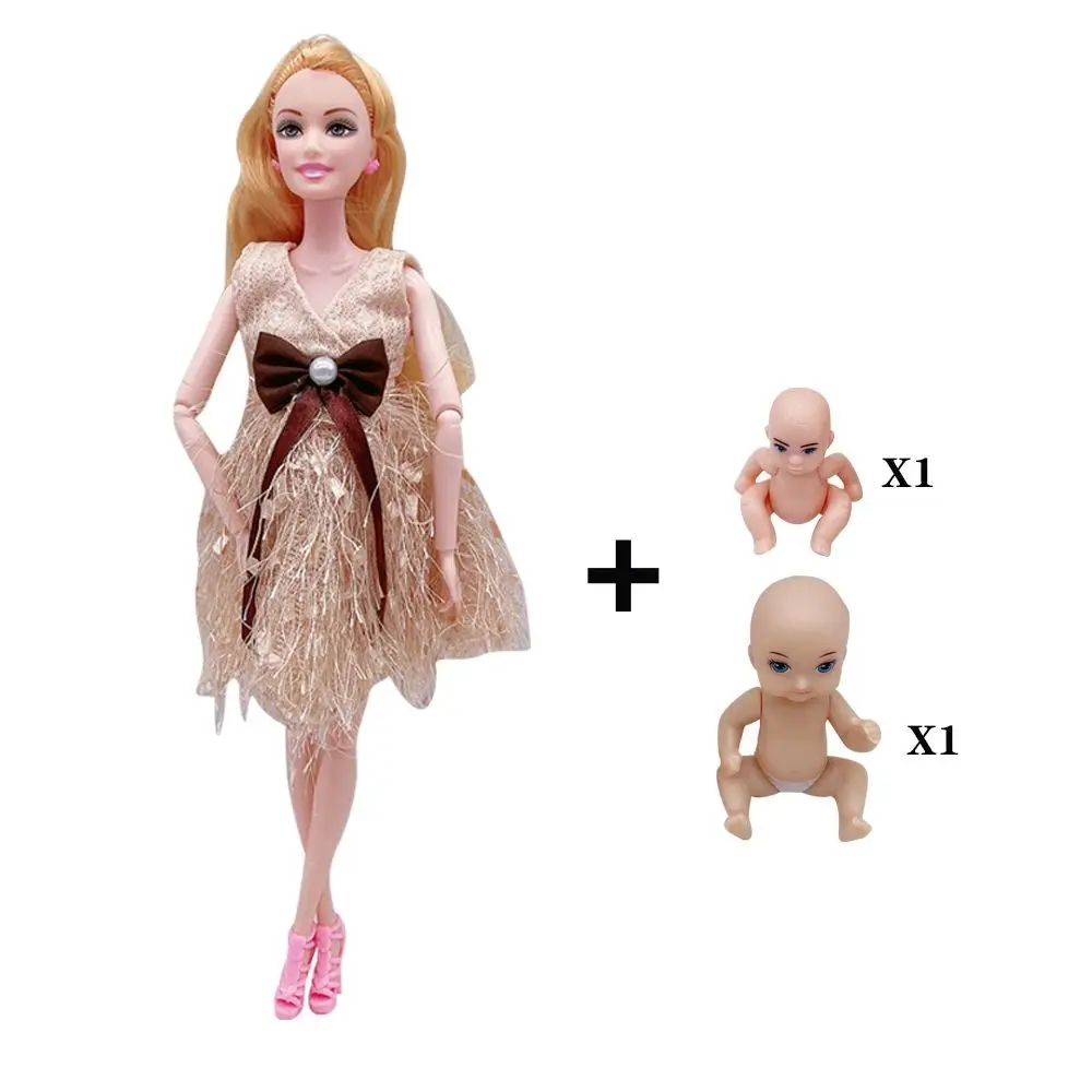 Childrens Toys Dolls Educational Real Pregnant Doll Suit Mom Doll Have a Baby in her Tummy for Child Toy