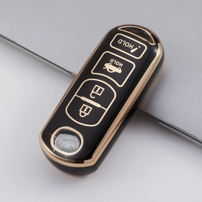 New TPU Car Key Case For Mazda 2 3 6 Demio Atenza Axela CX-5 CX5 CX-3 CX7 CX-9 3 4 CX30 2016 2017 2018 2019 Key Cover Button