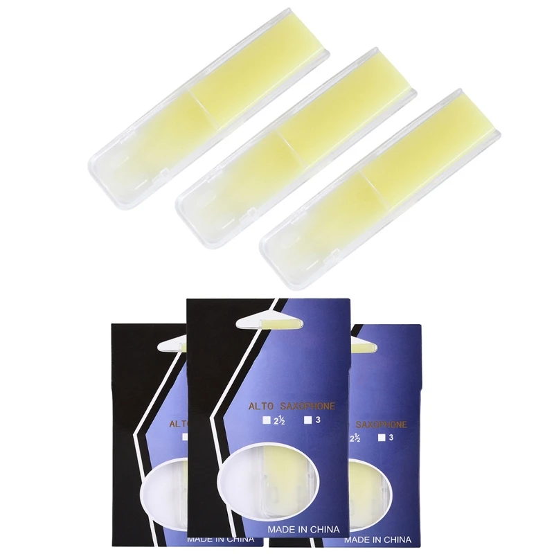 Resin Alto Saxophone Reeds with Individual Plastic for , Strength 1.5, 2, 2.