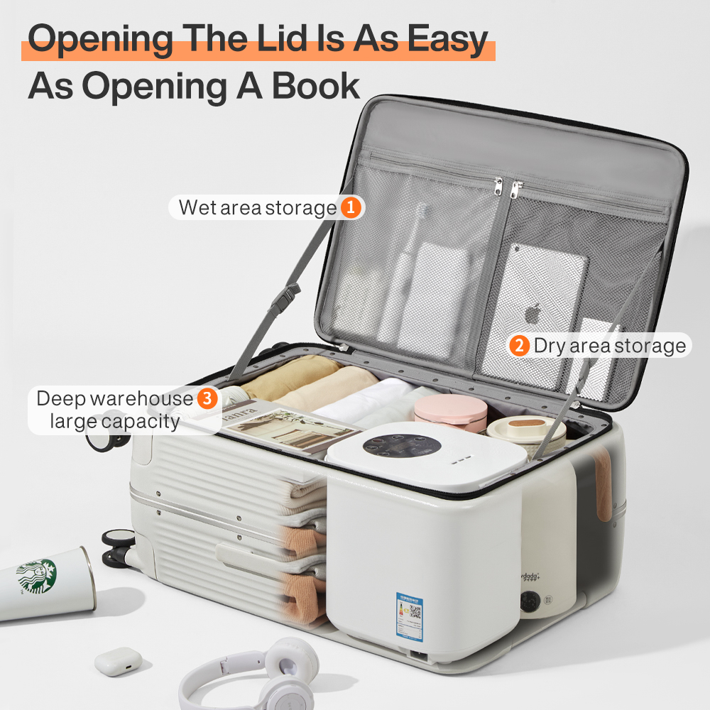 Mixi NEW Aluminum Frame Suitcase Carry On Rolling Lage with USB Port Boarding Cabin Cup and Phone Holder Inch