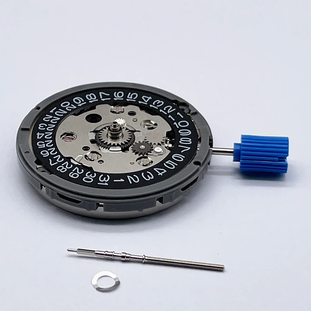 Genuine Japan GMT NH34 Movement Black White Disc Crown at 3.0/3.8 O'clock Mod NH34A with Dial Washer Spare Stem Parts Original