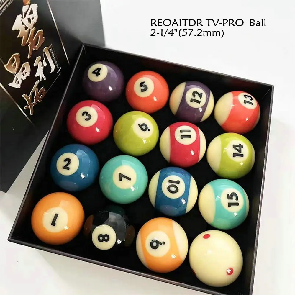 REOAITDR TV-Pro Black Kingkong Blacc Billiard Pool Ball Set 2-1/4" (57.2mm)