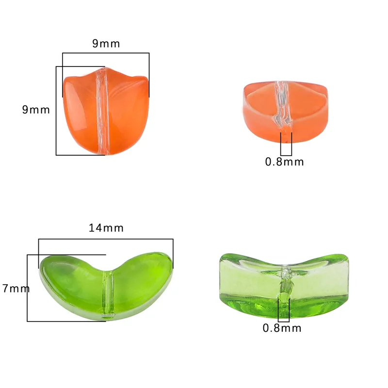 pcs Tulips Flowers Lampwork Beads Glass Flora For Jewelry Making Needlework Bracelet Necklace Craft Supplies 5