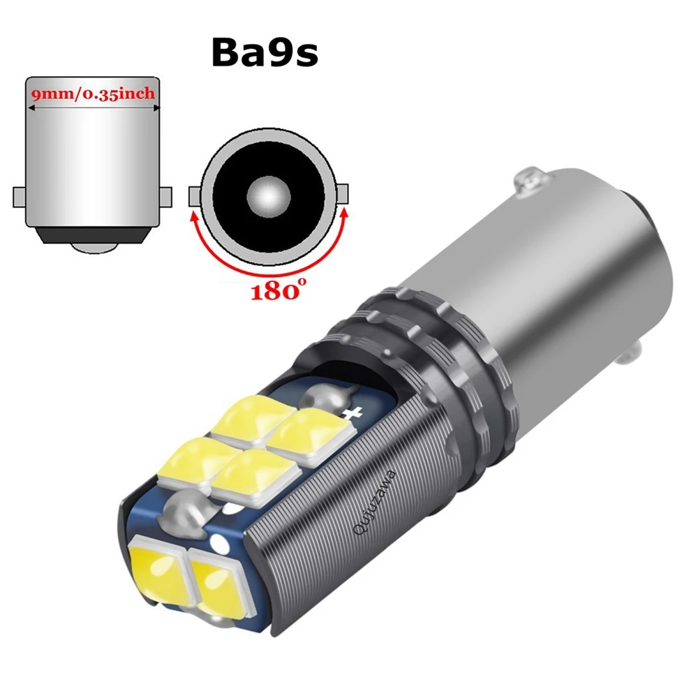 2PCS BA9S LED Bulbs T11 T4W 233 363 Super Bright Auto Interior Reading Dome Lamps Parking Lights Car Goods White Red Yellow Blue