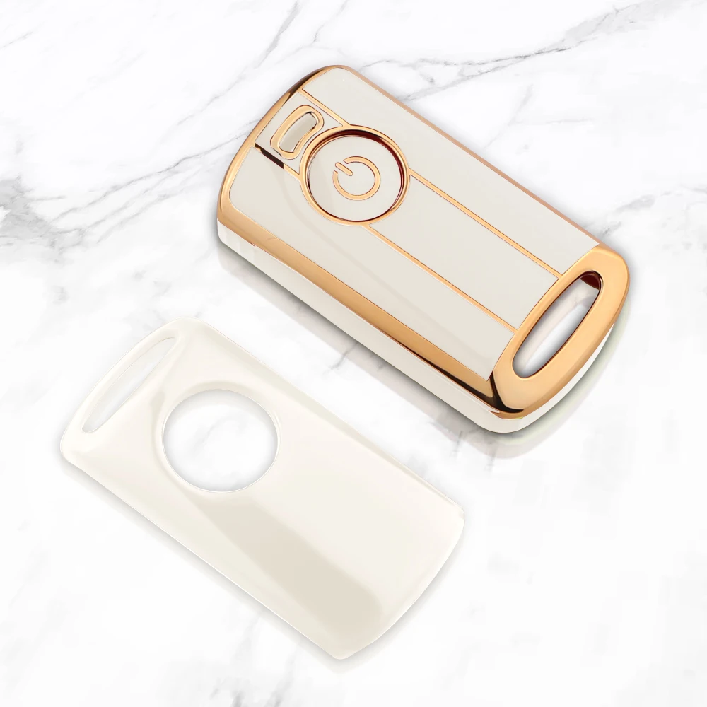 Gold Trim TPU New Cover Key Case For YAMAHA NVX155 QBIX AEROX JAUNS XMAX300 XMax 125 309 250 300 Tricity Nmax 125 2020-2022