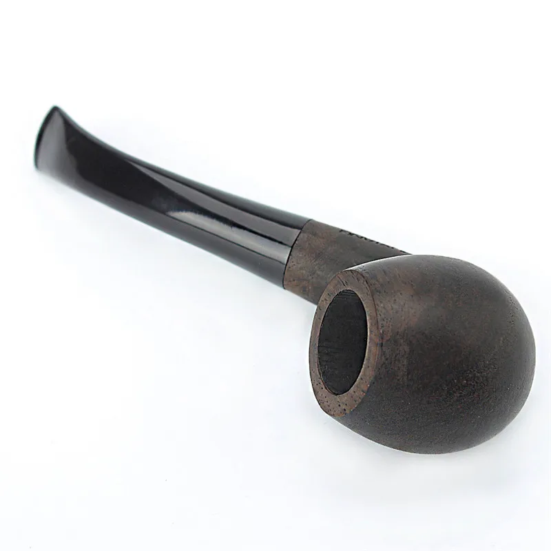 RU MUXIANG Ebony Pipe 9mm Filter Tip Pipe Wood Pipes and clean Accessories Men's Gentleman Gifts Christmas father's day gift