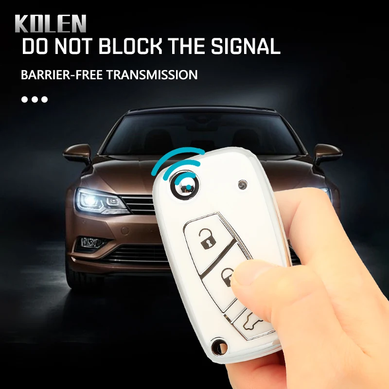 TPU Car Flip Key Case Cover Shell For FIAT Panda Stilo Punto Doblo Grande Bravo 500 Ducato Minibus Protected Fob Bag Accessories
