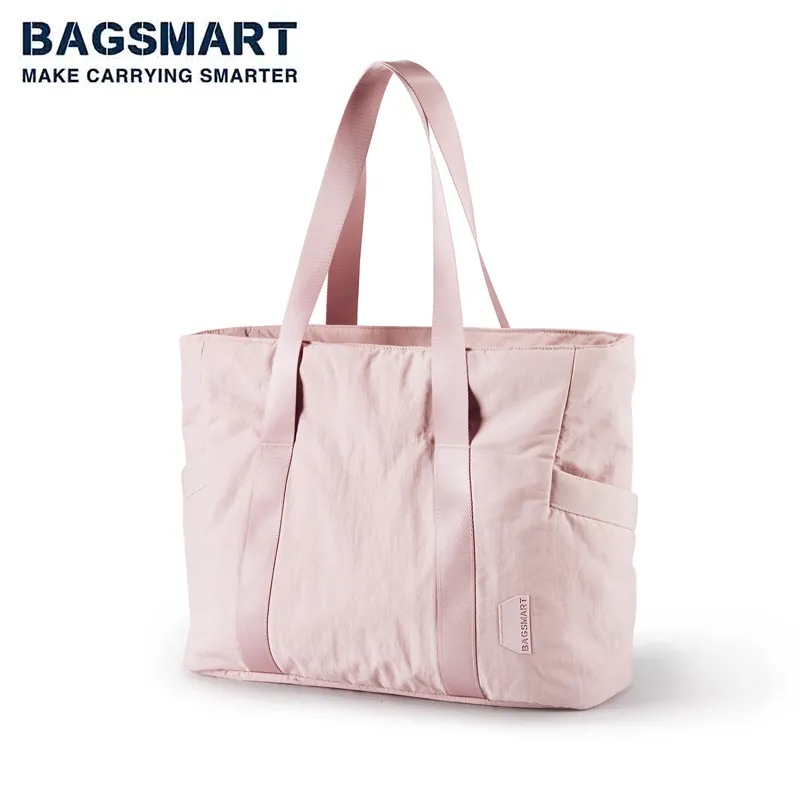 BAGSMART Tote Bag Women Yoga Bag Large Shoulder Sports Bags Top Handle Handbag with Yoga Mat Buckle for Gym Work School