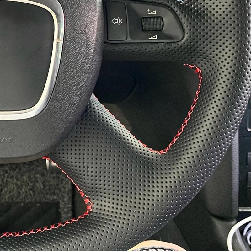 Anti-Slip Artificial Leather Car Steering Wheel Braid Cover For Audi A3 (8P) Sportback A4 (B8) Avant A5 (8T) A8 (D3) A6 (C6)
