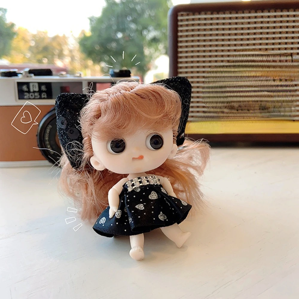 BJD Dolls for Girls 10cm OB11 Mini Doll 3D Eyes Kawaii Pocket Toys Cute Face Girls Dolls Toy Birthday Gifts Kids Toys