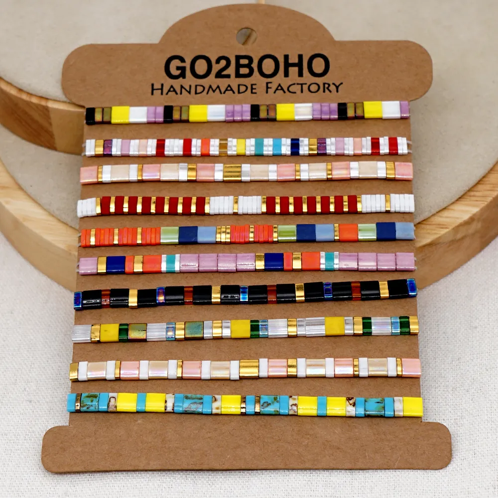 Go2boho Miyuki Bracelet Femme Real Tila Bracelets For Women Jewelry Gift Bohemian Armband Glass Bead Jewellery Wholesale