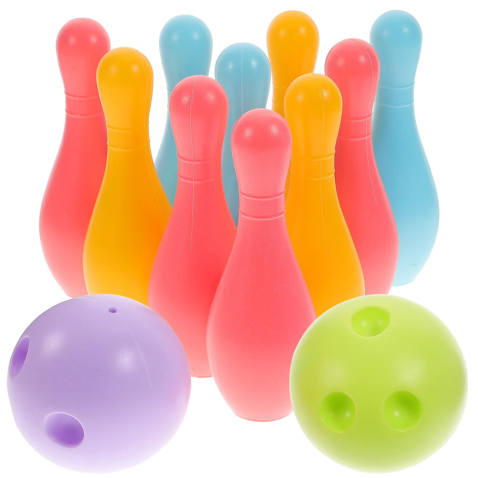 Kids Bowling Set Indoor Outdoor Party Bowling Play Set with 10pcs 2 Balls ( ) Sports and leisure