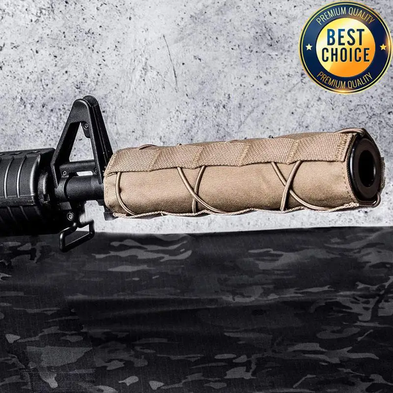 1000D Tactical Airsoft Suppressor Cover Sniper Airsoft Silencer Protector Cover Case Military Camouflage for Hunting Shooting