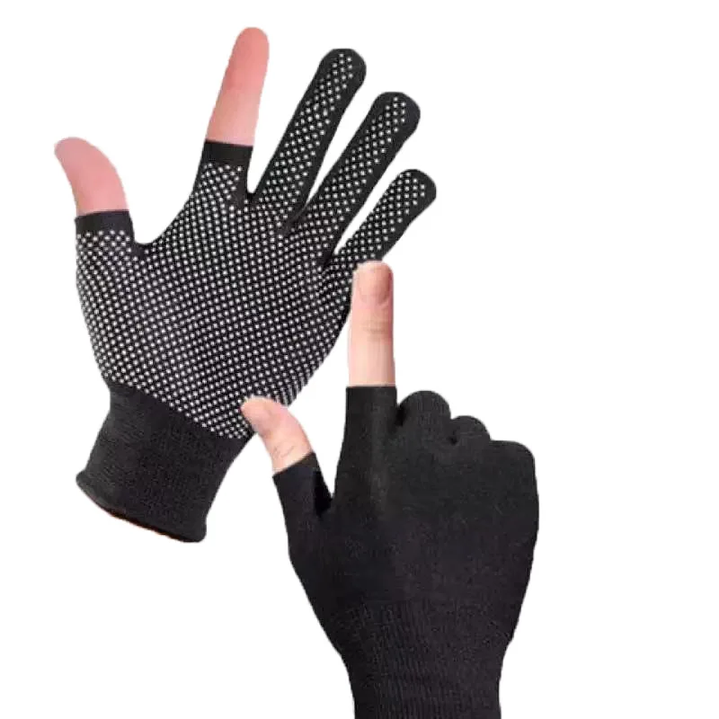 Gloves Women s Summer Sunscreen Dot Anti Slip Riding Outdoor Men Leakage Two Fingers Thin 5