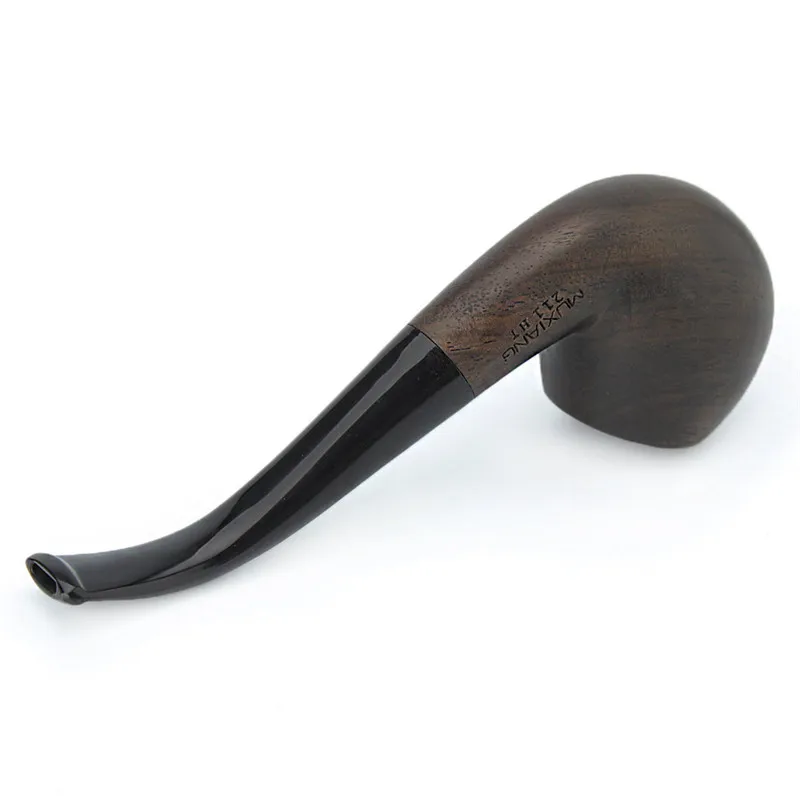 RU MUXIANG Ebony Pipe 9mm Filter Tip Pipe Wood Pipes and clean Accessories Men's Gentleman Gifts Christmas father's day gift