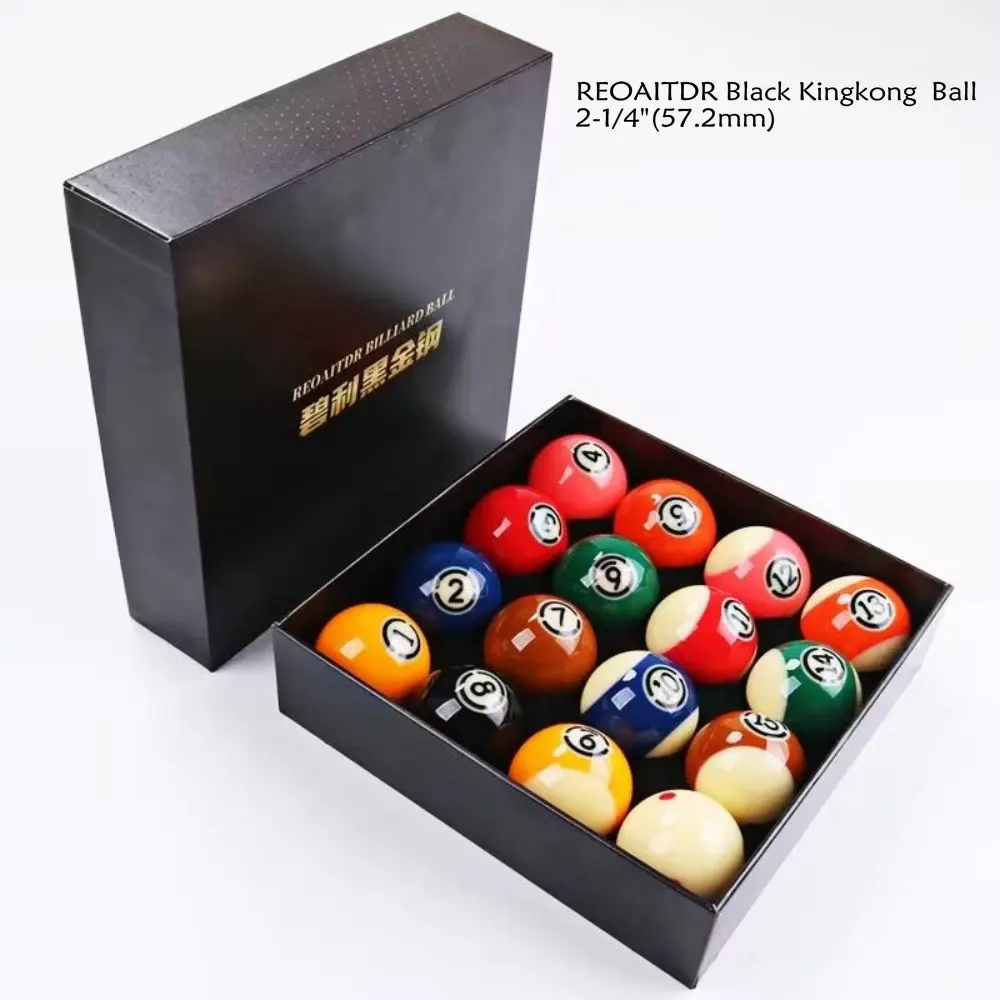 REOAITDR TV-Pro Black Kingkong Blacc Billiard Pool Ball Set 2-1/4" (57.2mm)