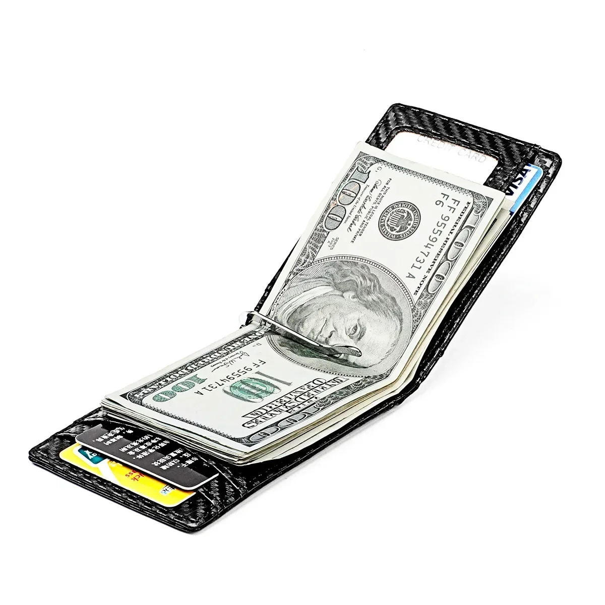 PU Leather Slim Smart Wallet for Men with Money Credit Card Clip Mini RFID Blocking Leather Mens Thin Wallet Card Holder luxury