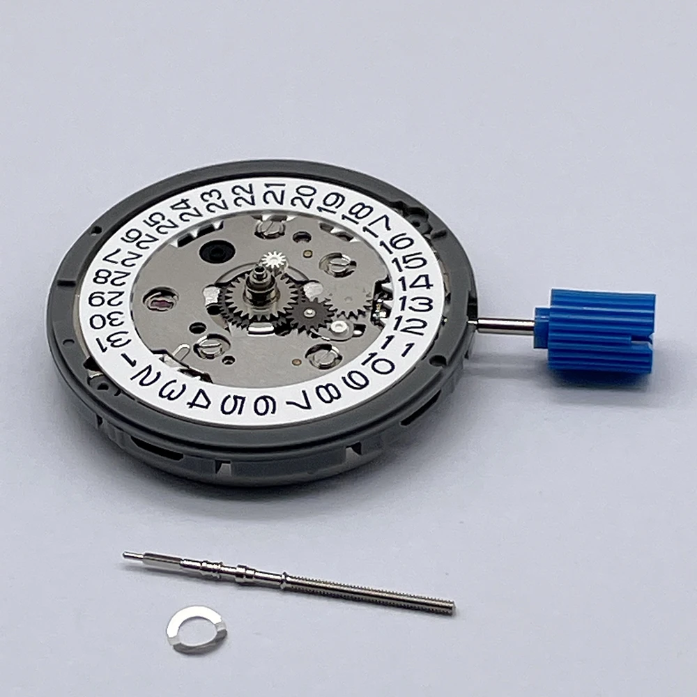 Genuine Japan GMT NH34 Movement Black White Disc Crown at 3.0/3.8 O'clock Mod NH34A with Dial Washer Spare Stem Parts Original