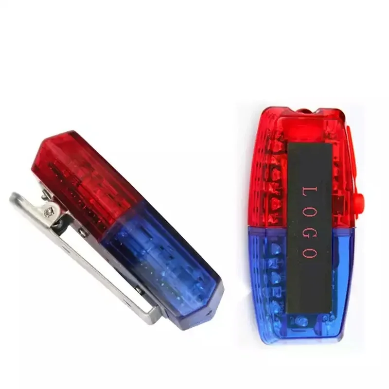 Red&Blue LED Shoulder Warning Police Light Shoulder Clip Light Sanitation Worker Safety Patrol Alarm Flash Signal Strobe Lamp