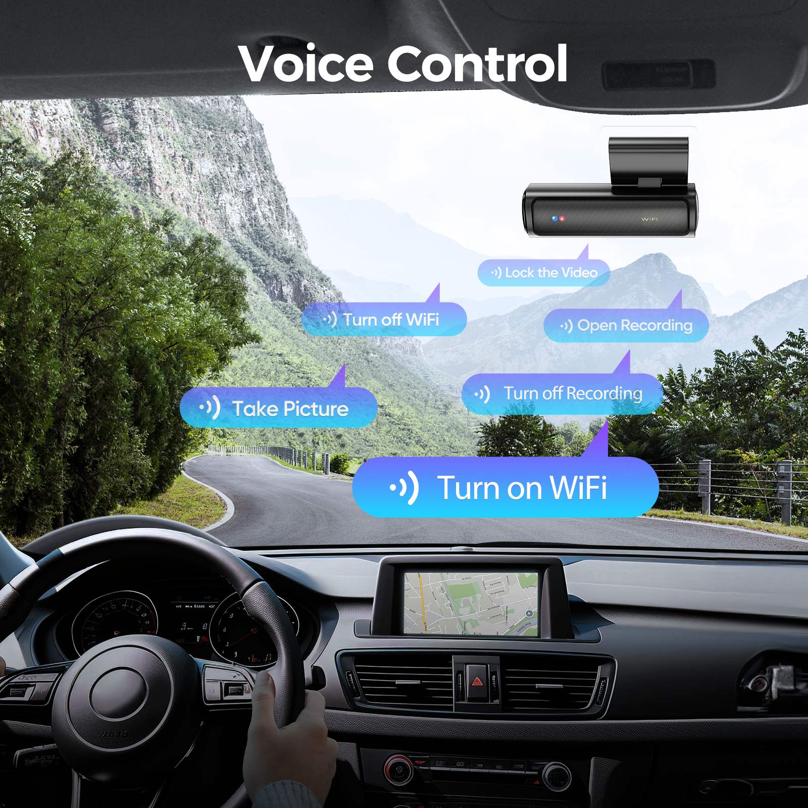 LINGDU AM100 4K Dash Cam GPS ADAS Camera Front Cam 150FOV Car DVR 24H Parking Support Rear Interior Cam WIFI & App Control