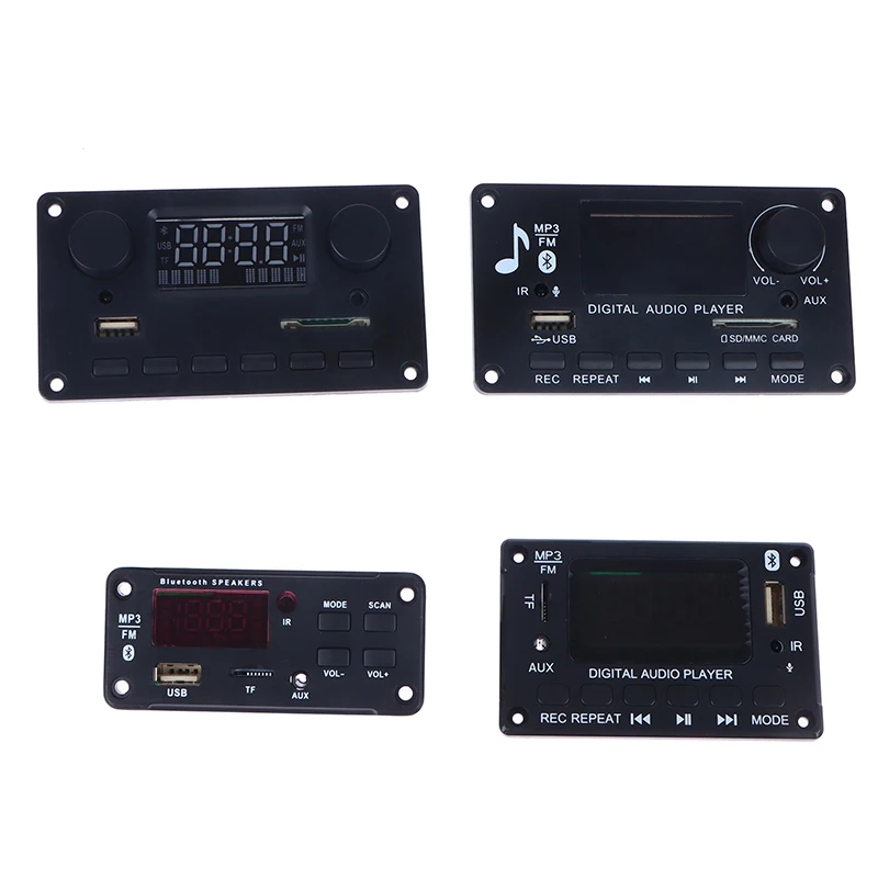 1set DC 5V 16V 32V MP3 Decoder Board Amplifier Bluetooth Car MP3 Player USB Recording Module FM AUX Radio For Speaker