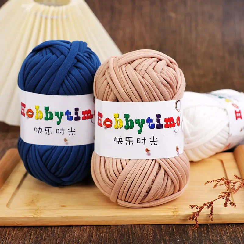 100G Chunky Terylene Yarn Crochet Kit for Knitting with Crochet Line and DIY Handmade Materia Slippers Crochet Knitting Tape