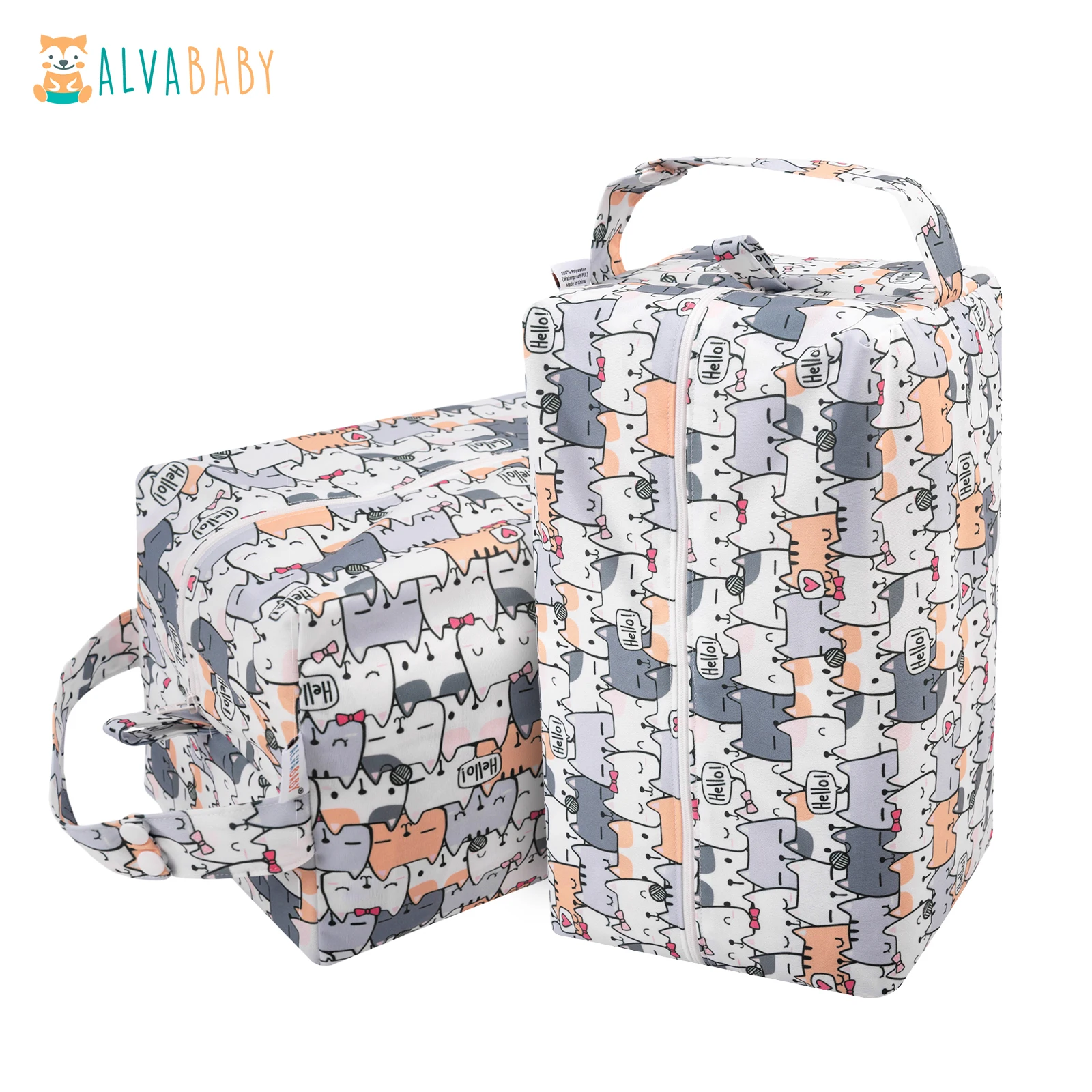 U PICK ALVABABY Diaper Pod with Double TPU Layers Cloth Diaper Bag Reusable Diaper Bag Waterproof Nappy Bag