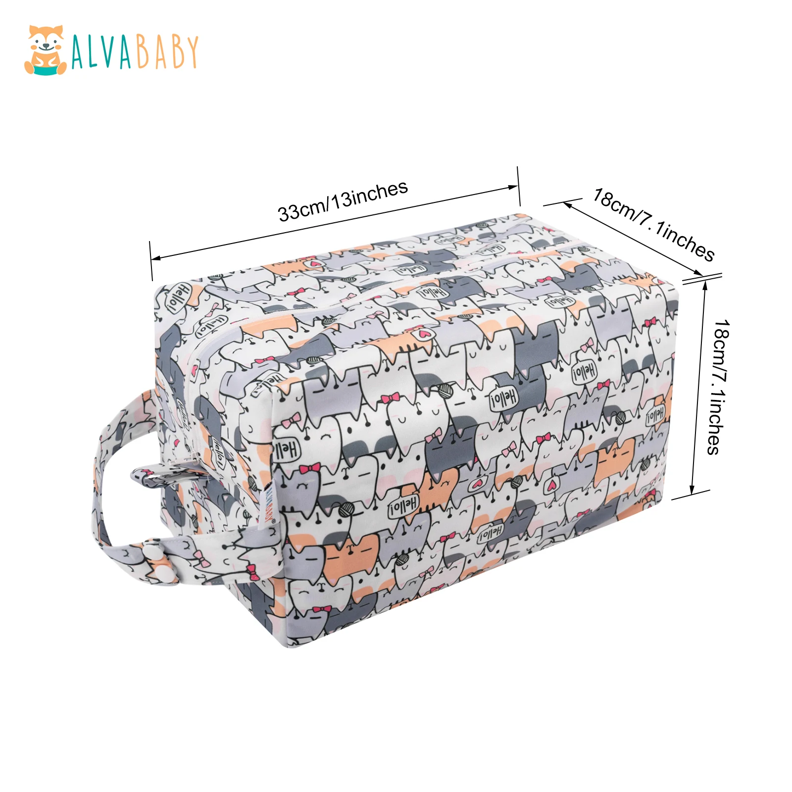 U PICK ALVABABY Diaper Pod with Double TPU Layers Cloth Diaper Bag Reusable Diaper Bag Waterproof Nappy Bag