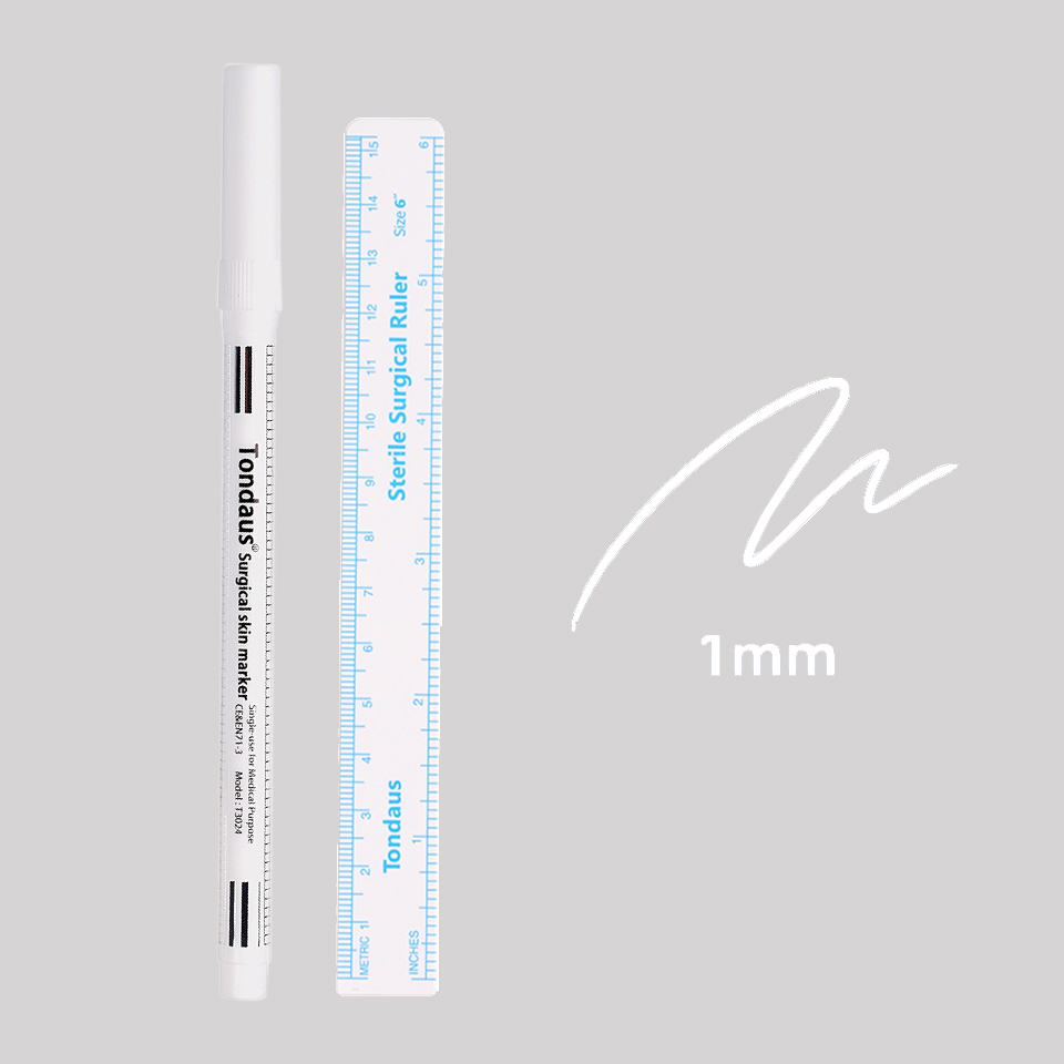 1Pcs Surgical Skin Marker Pen Ear Nose Piercing Facial Beauty Eyebrows Tatoo Eyelash Grafting Makeup Tool Waterproof Blue White
