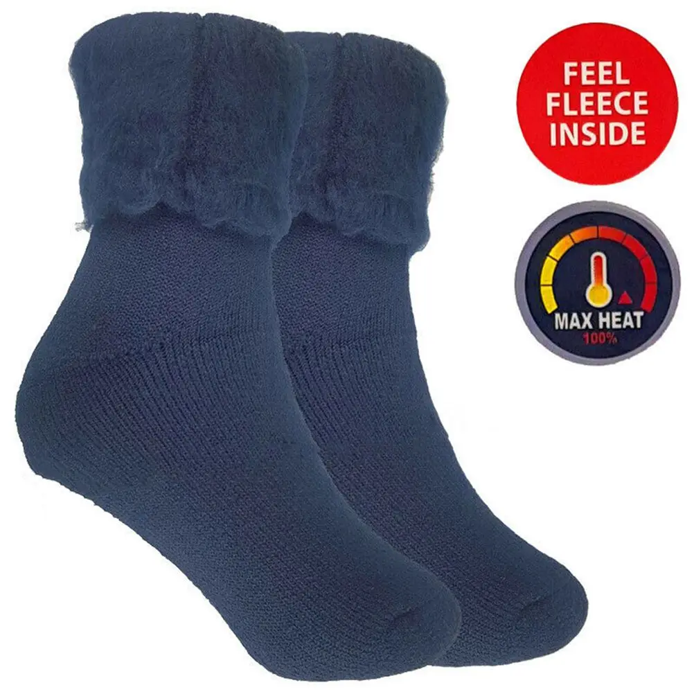 Mens Womens Extra Thick Fleece Brushed Thermal Socks Soft Warm Winter Stocking