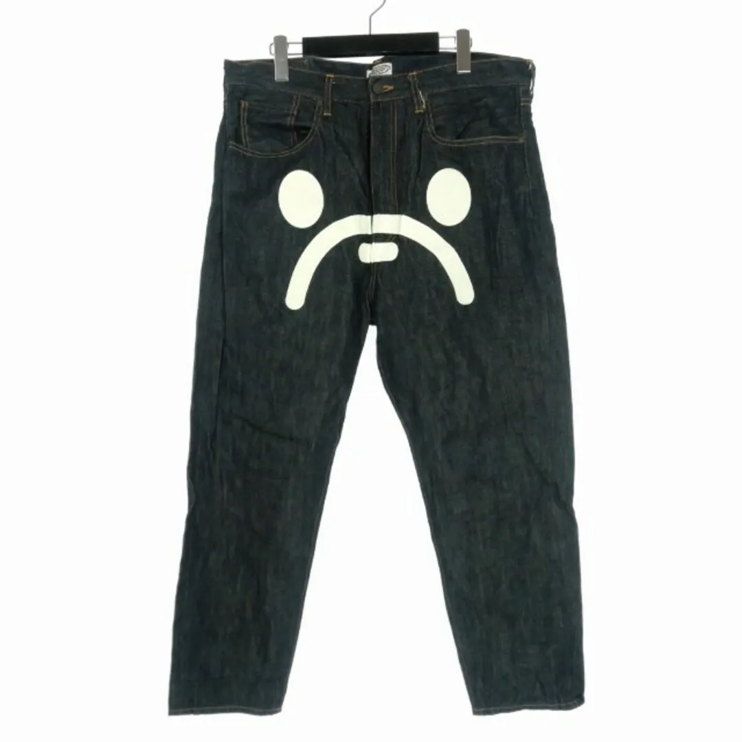 Y2K Jeans Mens Harajuku Hip Hop Retro Graphic Print Baggy Jeans Denim Pants New Punk Rock Gothic High Waisted Wide Leg Trousers