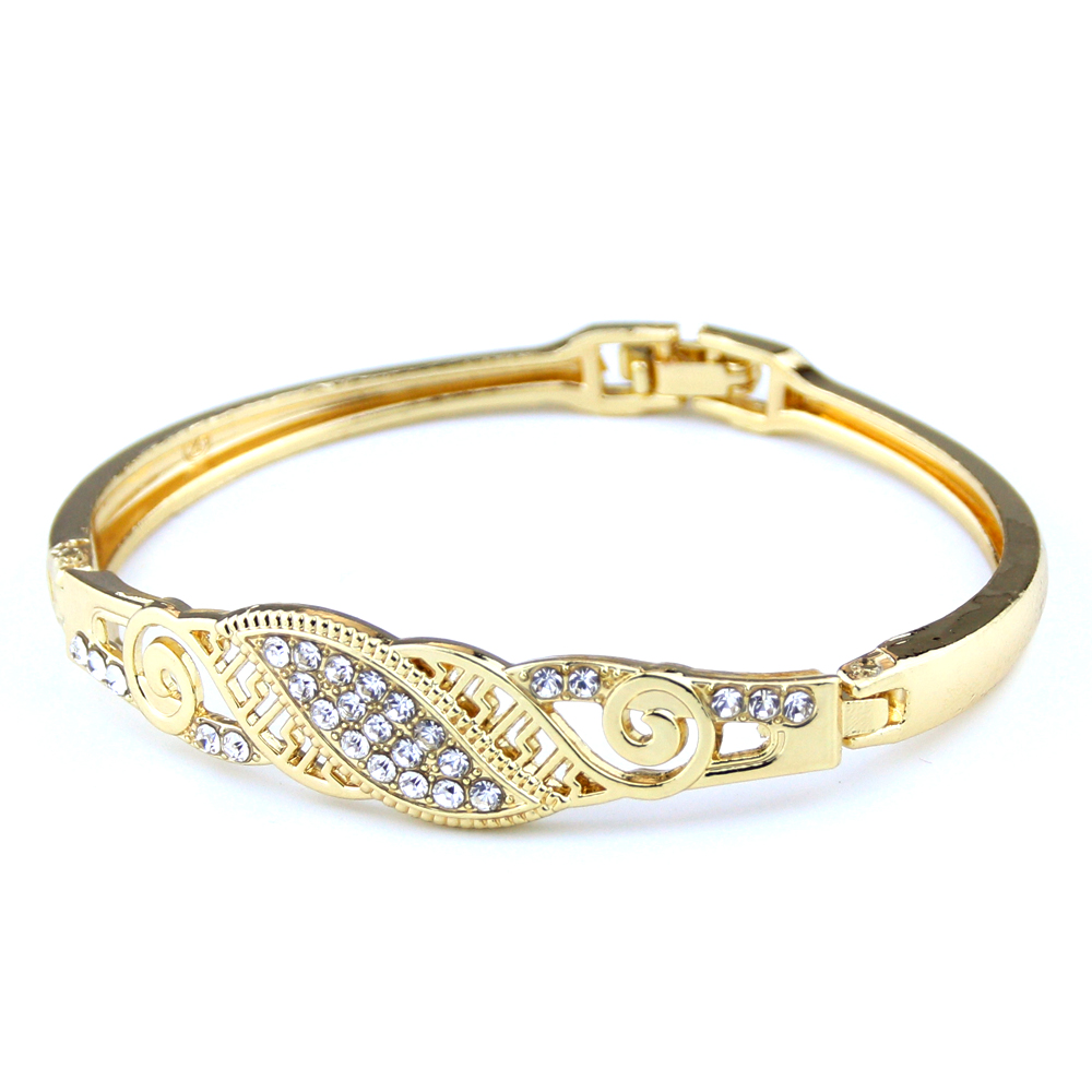 Sunspicems Arabic Thin Bracelet Sets Women Crystal Wrist Bangle Gold Color Bride Wedding Jewelry Morocco Bracelet Festival Gift