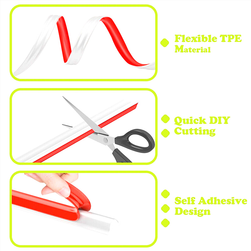 3/5M 1 Pack Self-adhesive Wall Corner Skirting Line Molding Ceiling Caulk Internal Strip Edge Trim Strip Home Decorative Supply