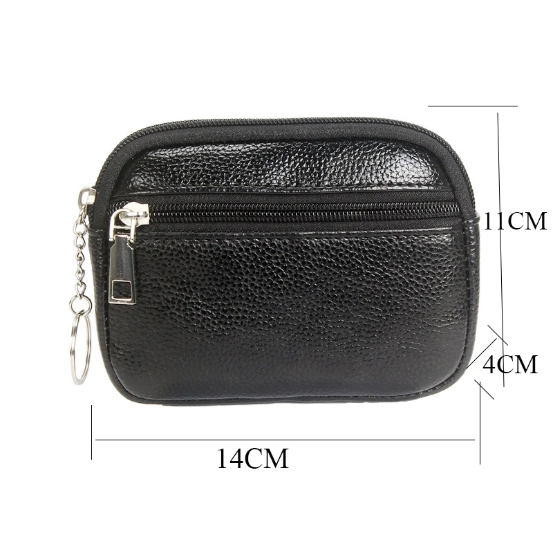 Women Mini Wallet PU Leather Female Purse Card Holder Coin Purse Short Wallets Small Purse Zipper Keychain Clutch Bag Wallet