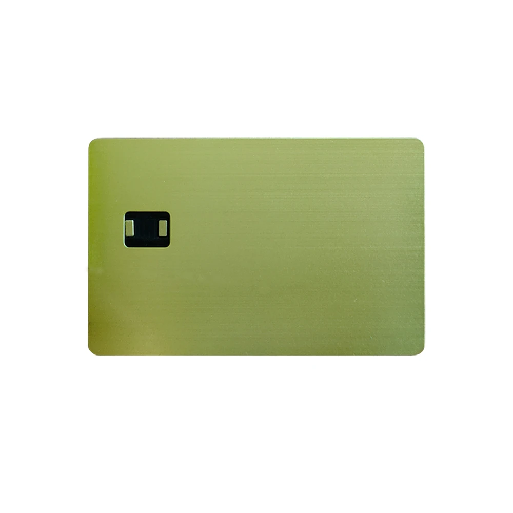 Dual Interface Nfc Metal Card 4442 Chip Card Slot Hico Strip and Signature Bar With Antenna Build-in Gift Card