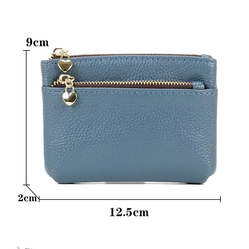 2023 Women PU Leather Coin Purse Mini Change Purses Kids Coin Pocket Wallets Key Chain Zipper Pouch Card Holder Wallets