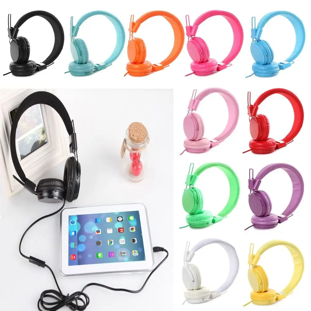 Portable Kids Wired Ear Headphones Stylish Headband Earphones for iPad Tablet Kid Headphones For Boys