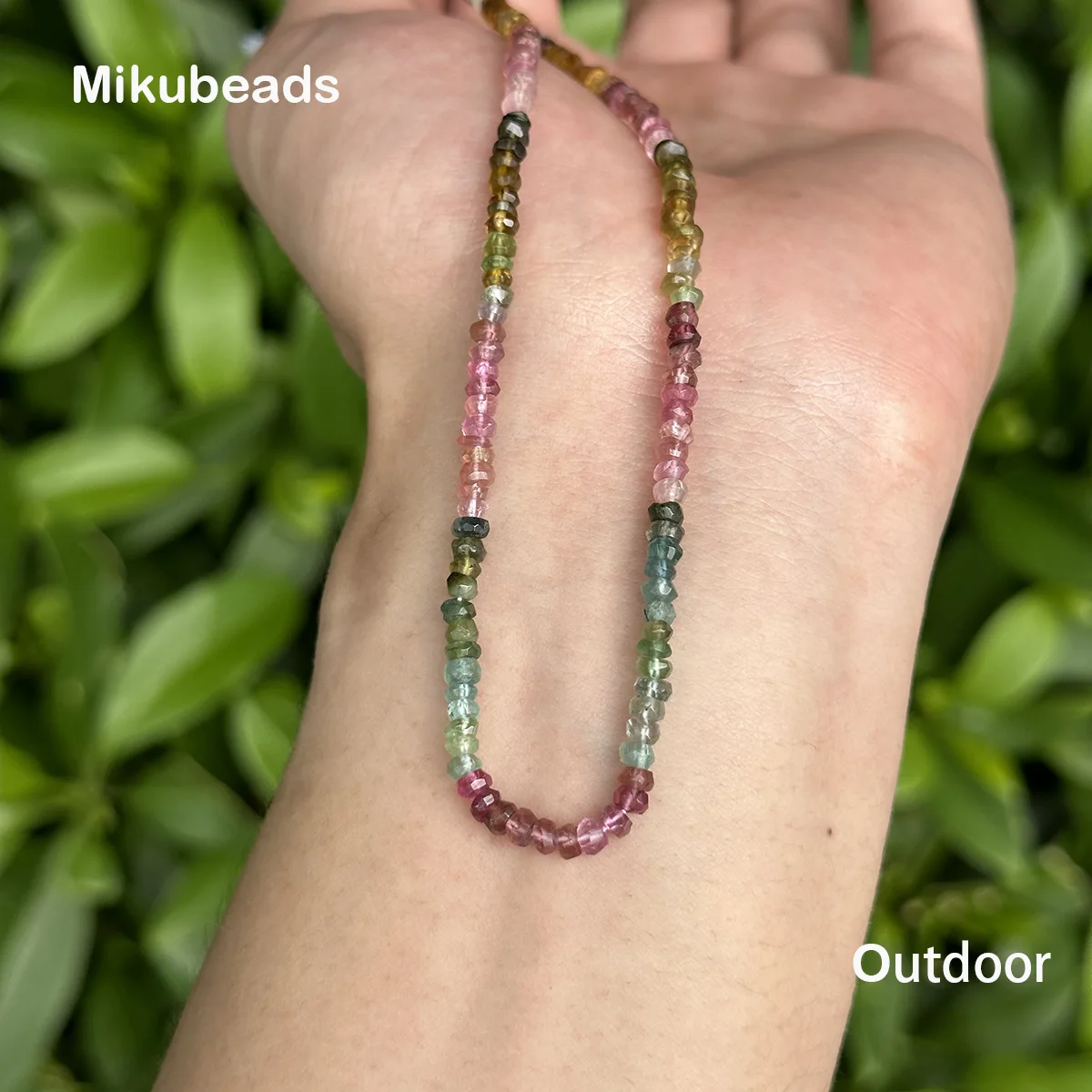 Special Price Natural 3.3mm 4A Tourmaline Faceted Rondelle Loose Beads For Jewelry Making DIY Bracelets Necklace